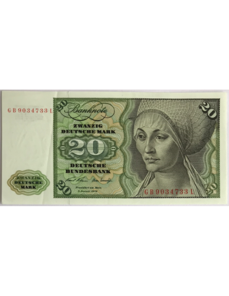 ALLEMAGNE - 20 MARK (1970) - Billet de banque (SPL)