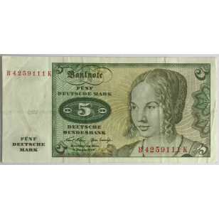 ALLEMAGNE - 5 MARK (1970) - Billet de banque (TTB)