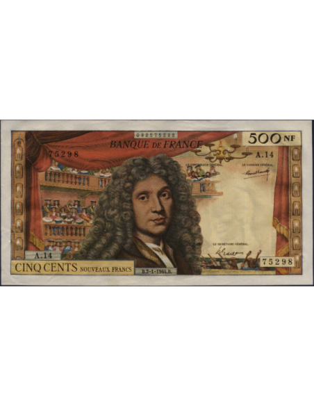 500 NOUVEAUX FRANCS MOLIERE - 2.1.1964 - Billet de banque français (TTB+)