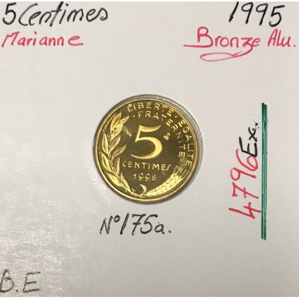 5 CENTIMES MARIANNE - 1995 - Pièce de...