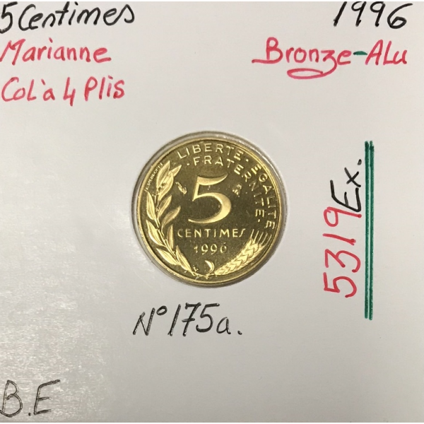 5 CENTIMES MARIANNE - 1996 - Pièce de...