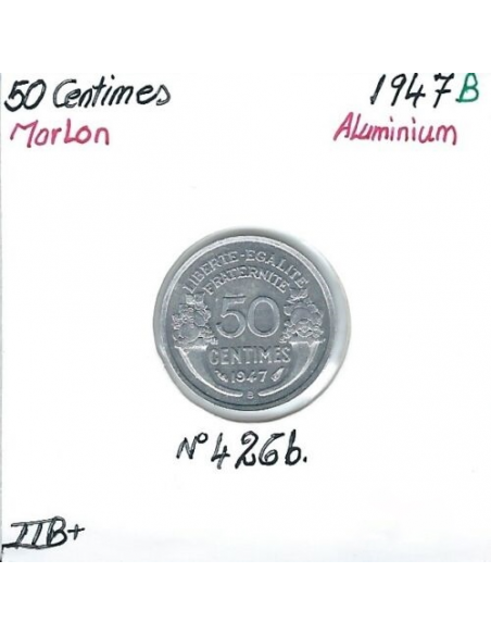 50 CENTIMES MORLON - 1947B - Pièce de monnaie en Aluminium // Qualité : TTB