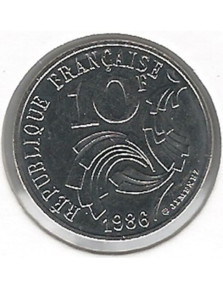 10 FRANCS JIMENEZ - 1986 - Pièce de monnaie en Nickel // TTB