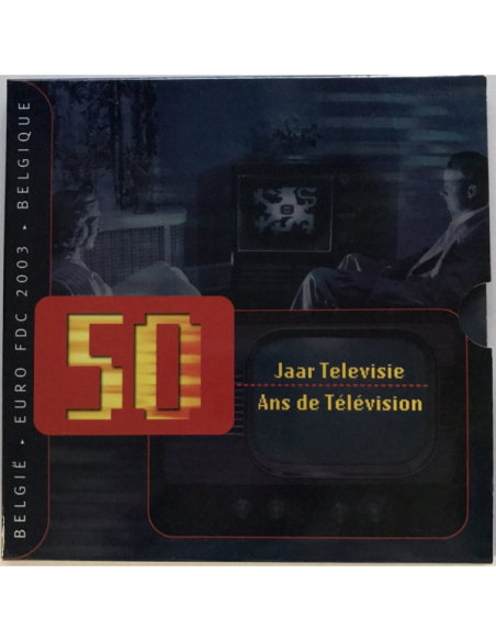 Belgique - Coffret BU - Les Euros de l'Année 2003 - TELEVISION