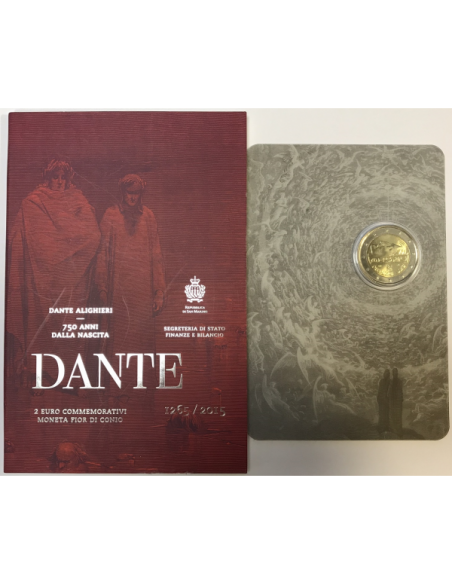 SAINT-MARIN - 2 Euro commémorative 2015 - DANTE ALIGHIERI // COINCARD BU