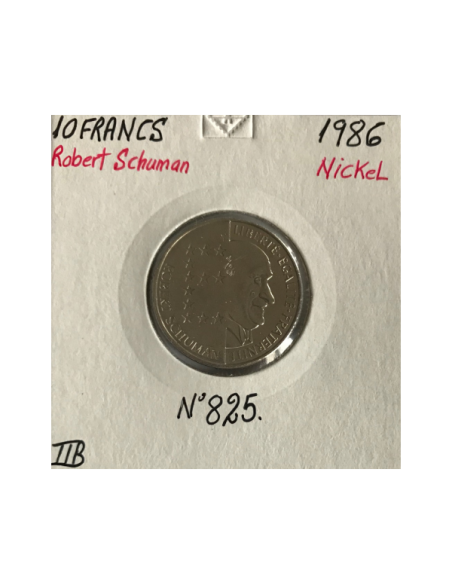 10 FRANCS ROBERT SCHUMAN - 1986 - Pièce de monnaie en Nickel // TTB