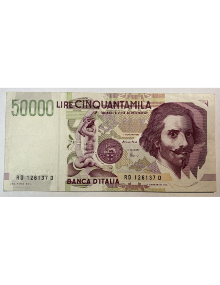 ITALIE - 50 000 LIRE (1992) - Billet de banque (TTB) RD 126137 D