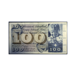 SUISSE - 100 FRANCS (1958) - Billet de banque (TB) 24Y