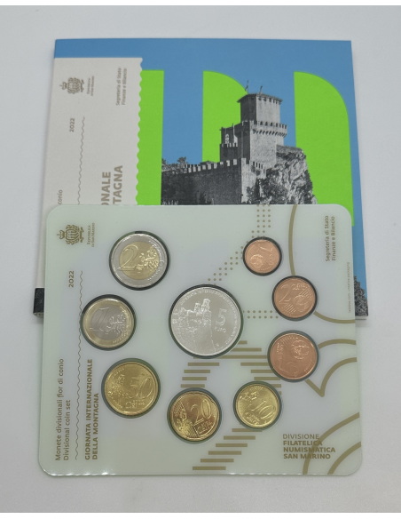 SAINT-MARIN - Coffret Brillant Universel 2022 - Série officielle des Euros en BU