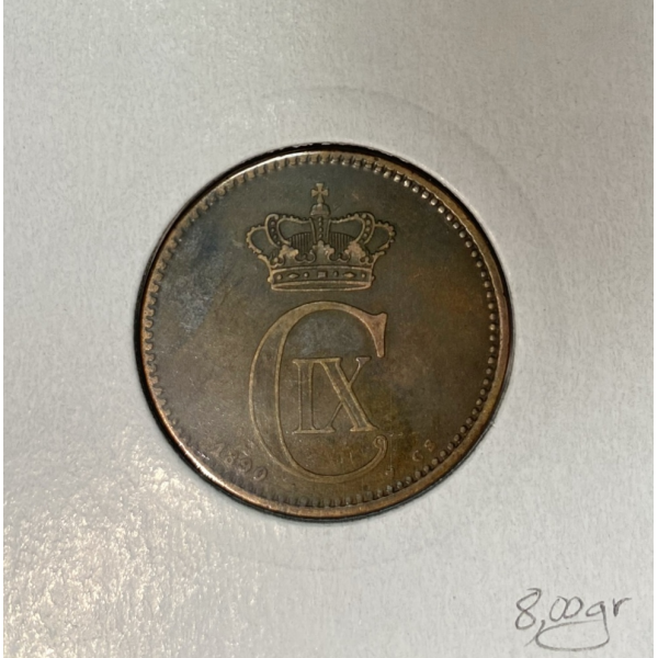 DANEMARK - 5 ORE 1890 CS - Pièce de...