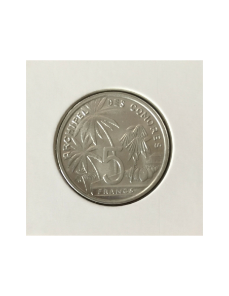 COMORES - 5 FRANCS (1964) Pièce de Monnaie en Aluminium // Qualité : SUP
