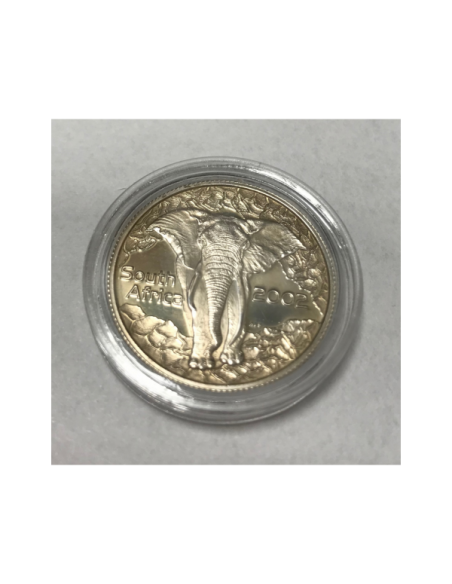 AFRIQUE DU SUD - 5 CENT - Pièce Commémorative en Argent (2002) ELEPHANT