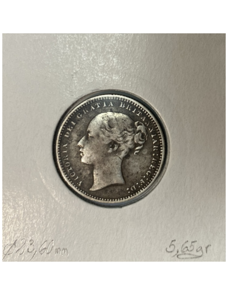 ROYAUME-UNI / GRANDE BRETAGNE - 1 Shilling 1875 - Monnaie en Argent // TTB