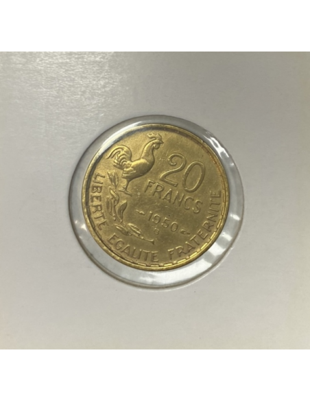 20 FRANCS GEORGES GUIRAUD (1950B) Queue à 4 faucilles / Monnaie en Qualité : SUP