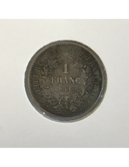 1 FRANC CERES - 1849A - Pièce de monnaie en Argent // TTB