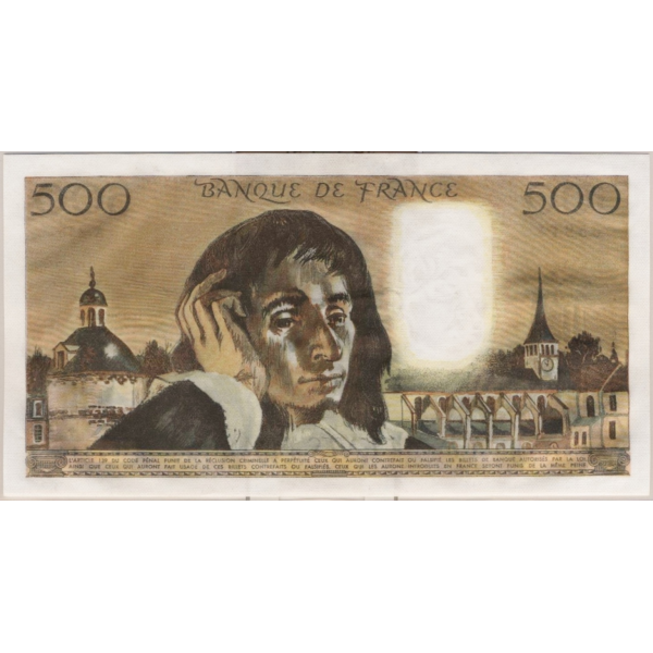 500 FRANCS PASCAL - 8.1.1987 - Billet...