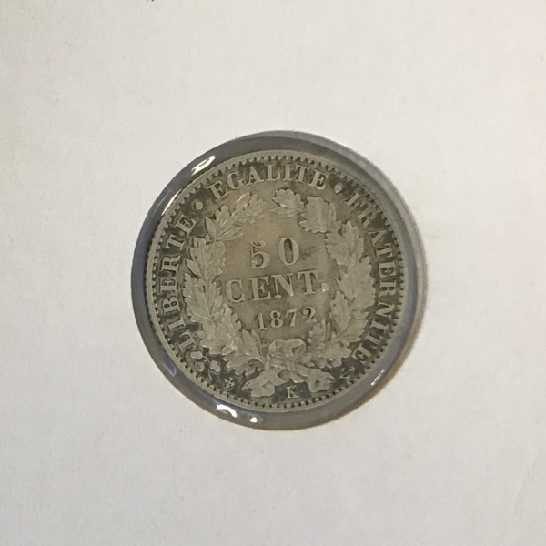 50 CENTIMES CERES - 1872K - Pièce de...