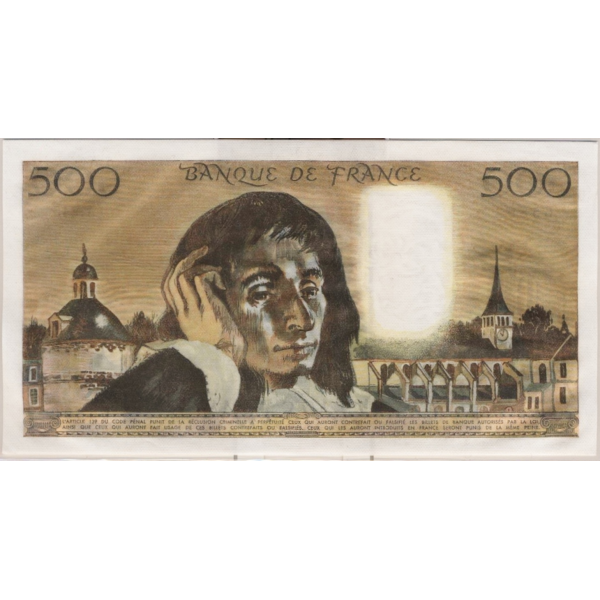 500 FRANCS PASCAL - 8.1.1987 - Billet...