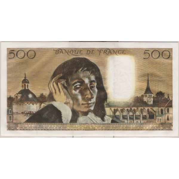 500 FRANCS PASCAL - 8.1.1987 - Billet...