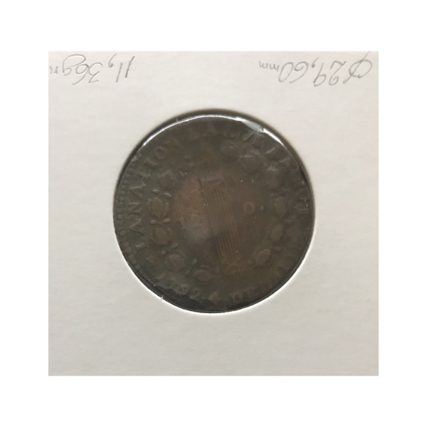 12 DENIERS - LOUIS XVI - 1792D -...