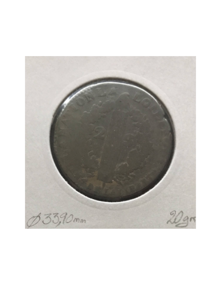 2 SOLS - FRANCOIS - LOUIS XVI - 1792W (ARRAS) - Pièce de Monnaie en MDC // B