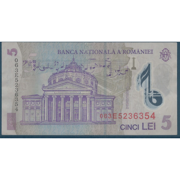 ROUMANIE - 5 LEI 2005 - BILLET DE...