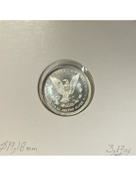 USA - MEDAILLE AMERICAINE EN ARGENT (1/10 OZ) MORGAN ET AIGLE