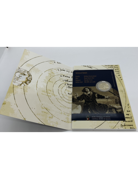 MALTE - 2 Euro commémorative 2023 - NICOLAS COPERNIC // COFFRET BU