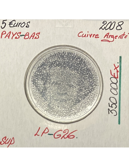 PAYS-BAS - 5 EURO EN Cuivre Argenté (2008) Architecture // Qualité : SUP
