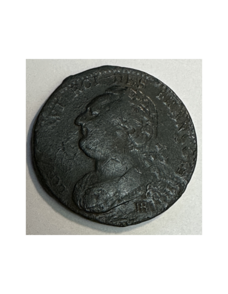 12 DENIERS - LOUIS XVI - 1791BB - Pièce de Monnaie en Cuivre // Qualité : TB