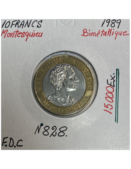10 FRANCS MONTESQUIEU - 1989 - Monnaie Bimétallique // Qualité : FDC