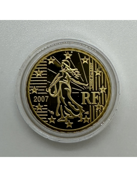 10 CENTIMES D'EURO FRANCE 2007 (7500 Ex) // Qualité : BELLE EPREUVE sous Capsule