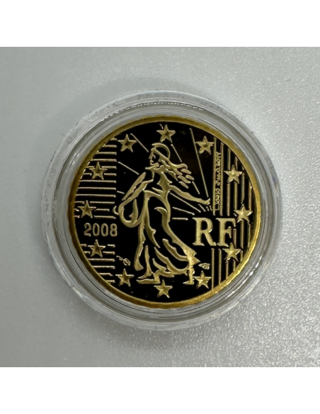 10 CENTIMES D'EURO FRANCE 2008 (7500 Ex) // Qualité : BELLE EPREUVE sous Capsule