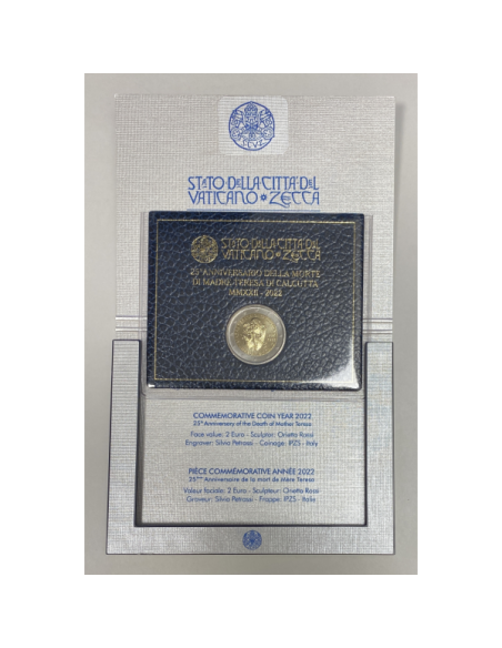 Vatican - 2 Euro en Coffret Brillant Universel 2022 - Mort de Mère Teresa