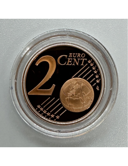 2 CENTIMES D'EURO FRANCE 2008 (7500 Ex) // Qualité : BELLE EPREUVE sous Capsule