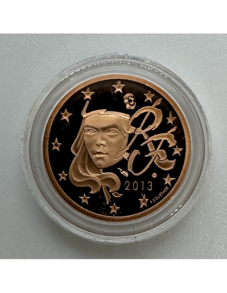 2 CENTIMES D'EURO FRANCE 2013 (7500 Ex) // Qualité : BELLE EPREUVE sous Capsule