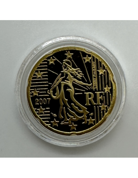 20 CENTIMES D'EURO FRANCE 2007 (7500 Ex) // Qualité : BELLE EPREUVE sous Capsule