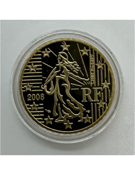 50 CENTIMES D'EURO FRANCE 2008 (7500 Ex) // Qualité : BELLE EPREUVE sous Capsule