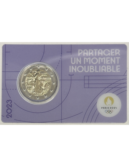 FRANCE - 2 EURO 2023 - JEUX OLYMPIQUES DE PARIS 2024 // COINCARD (BU) VIOLET