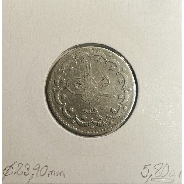 TURQUIE - 5 QIRSH 1889 (AH 1293/15) -...