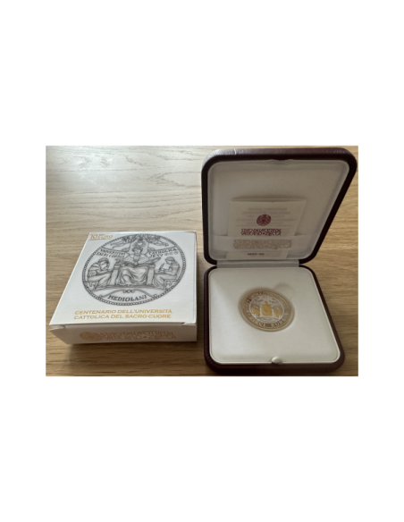 VATICAN - 10 EURO EN ARGENT 2021 en Coffret BE - UNIVERSITE (avec dorure)