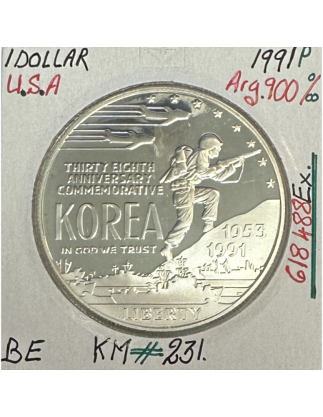 ETATS-UNIS - USA - 1 DOLLAR 1991 P - Pièce de Monnaie en argent // Qualité : BE