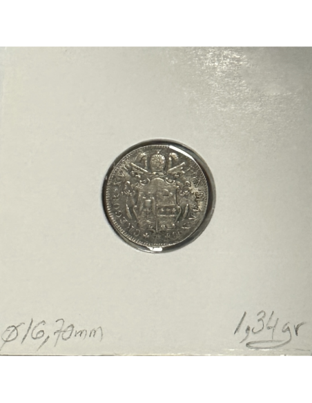 ITALIE - 5 BAIOCCHI 1842 (XIIR) - Pièce de Monnaie en Argent // Qualité : TTB