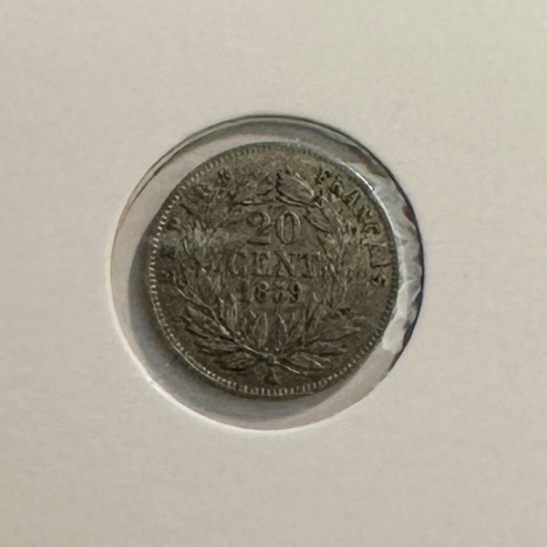 20 CENTIMES NAPOLEON III - 1859A -...