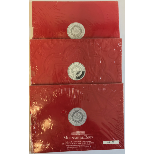 FRANCE - 3 Coffrets BU 2000 - 200 ANS...