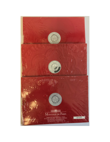 FRANCE - 3 Coffrets BU 2000 - 200 ANS DE MONNAIES FRANCAISES // BU