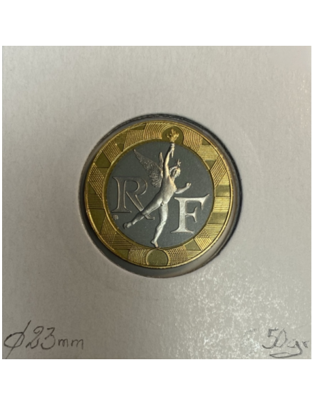 10 FRANCS GENIE DE LA BASTILLE - 1991 - Monnaie Bimétalique - BE