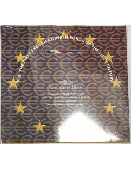 France - Coffret BRILLANT UNIVERSEL 2001 - Série officielle et complète des Euro