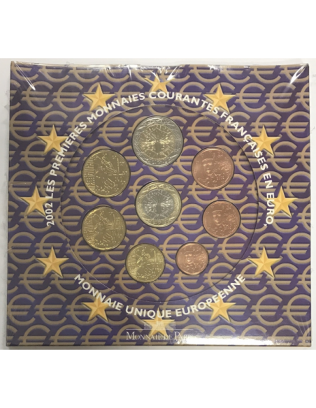 France - Coffret BRILLANT UNIVERSEL 2002 - Série officielle et complète des Euro