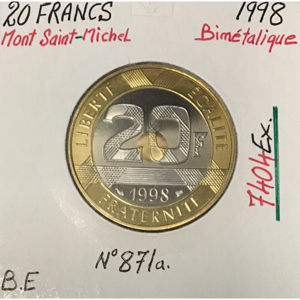 20 FRANCS MONT SAINT-MICHEL - 1998 -...